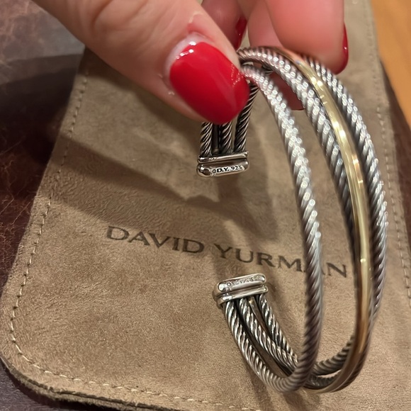 David Yurman - Crossover Three Row Cuff Bracelet - Picture 4 of 5